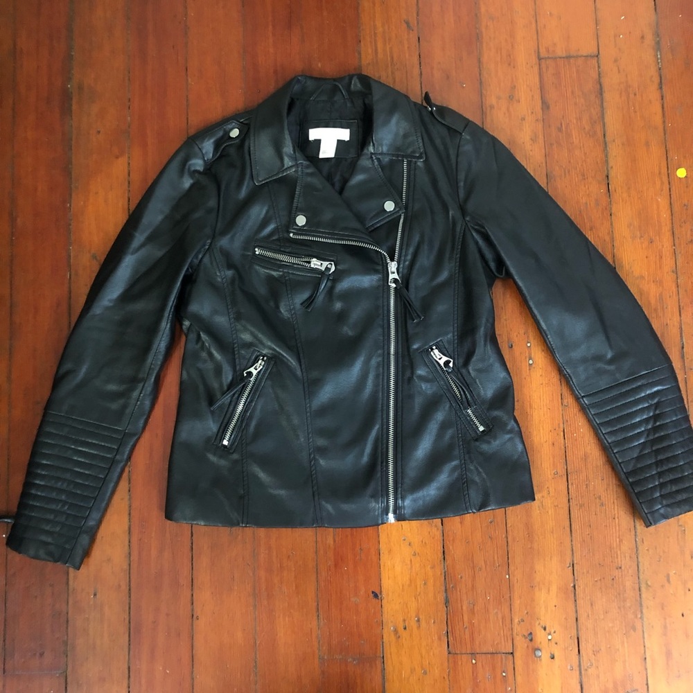 H&M Faux Leather Moto Jacket